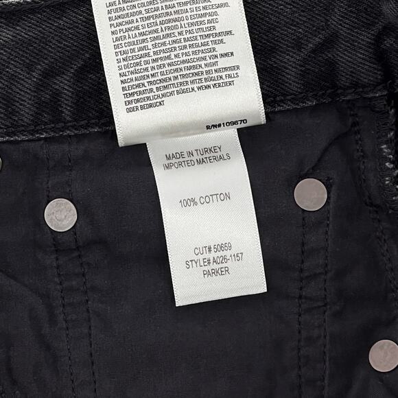 AGOLDE Parker Vintage Cut Off Denim Shorts Women’s Size 24 Crash Black - Picture 4 of 5